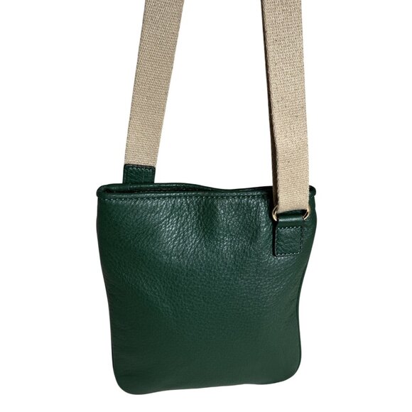Michael Kors Fulron Green Crossbody Bag With Gold Logo & Beige Strap - Picture 4 of 8